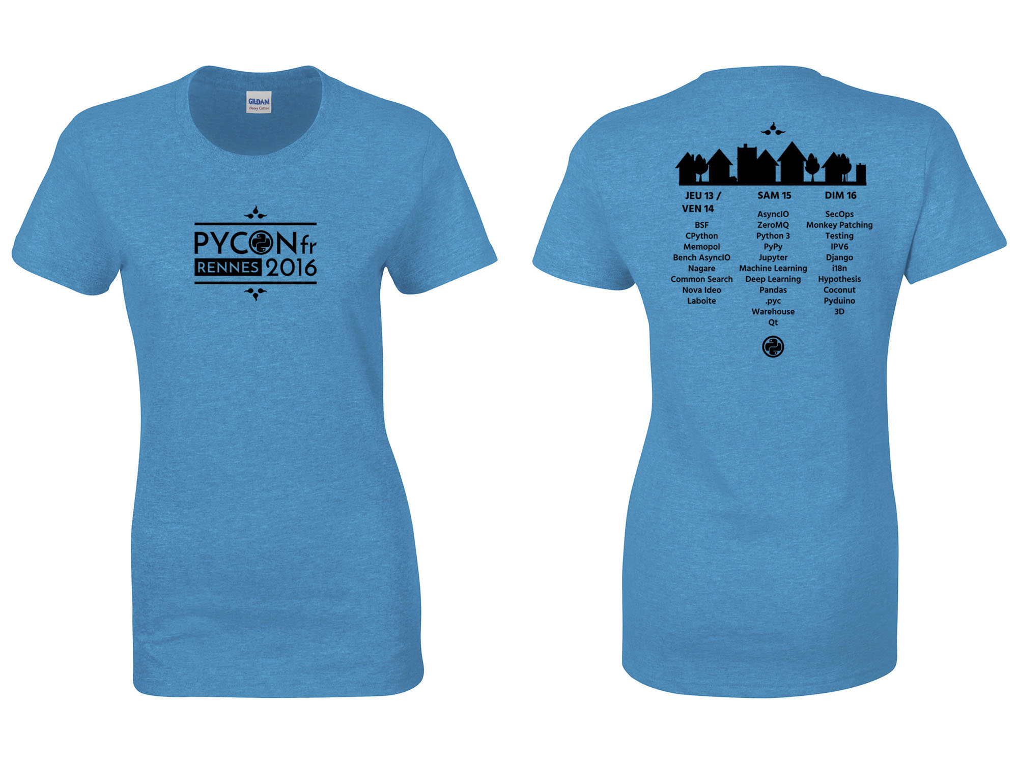 Pycon-Fr 2016 T-shirt modèle 2