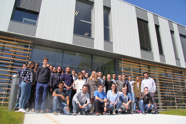 Entrée de l'incubateur tout neuf de Télécom Bretagne à Rennes